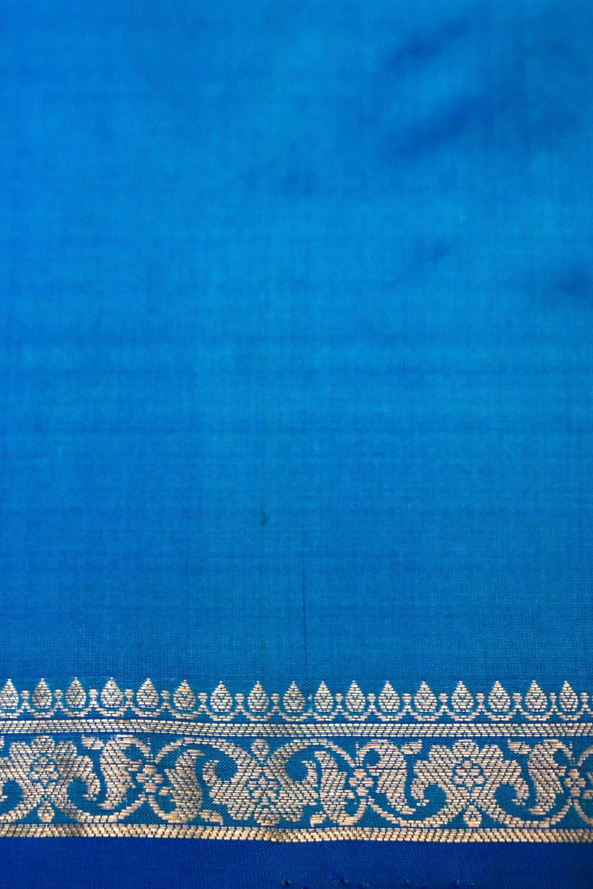 Handwoven Teal Blue Buta Pure Banarasi Katan Silk Saree