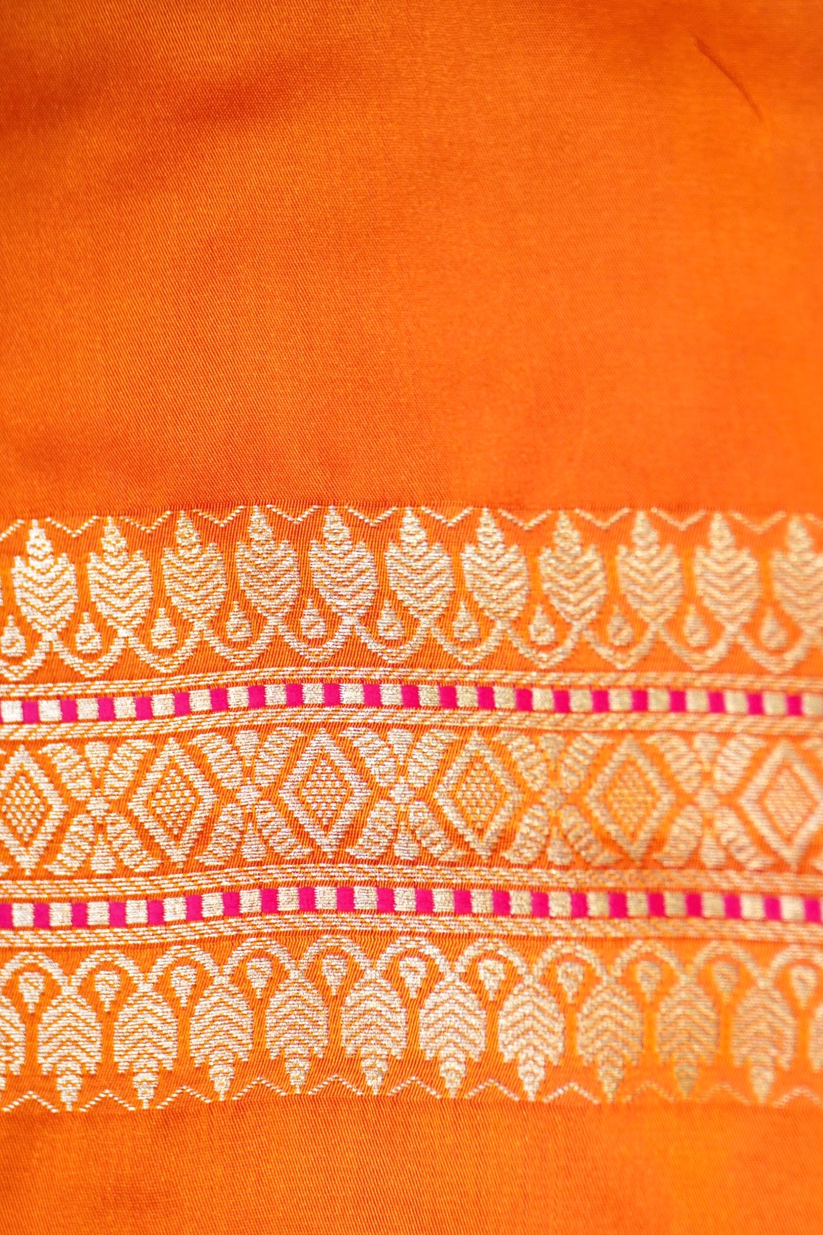 Orange Rangkaat Mashru Silk Saree