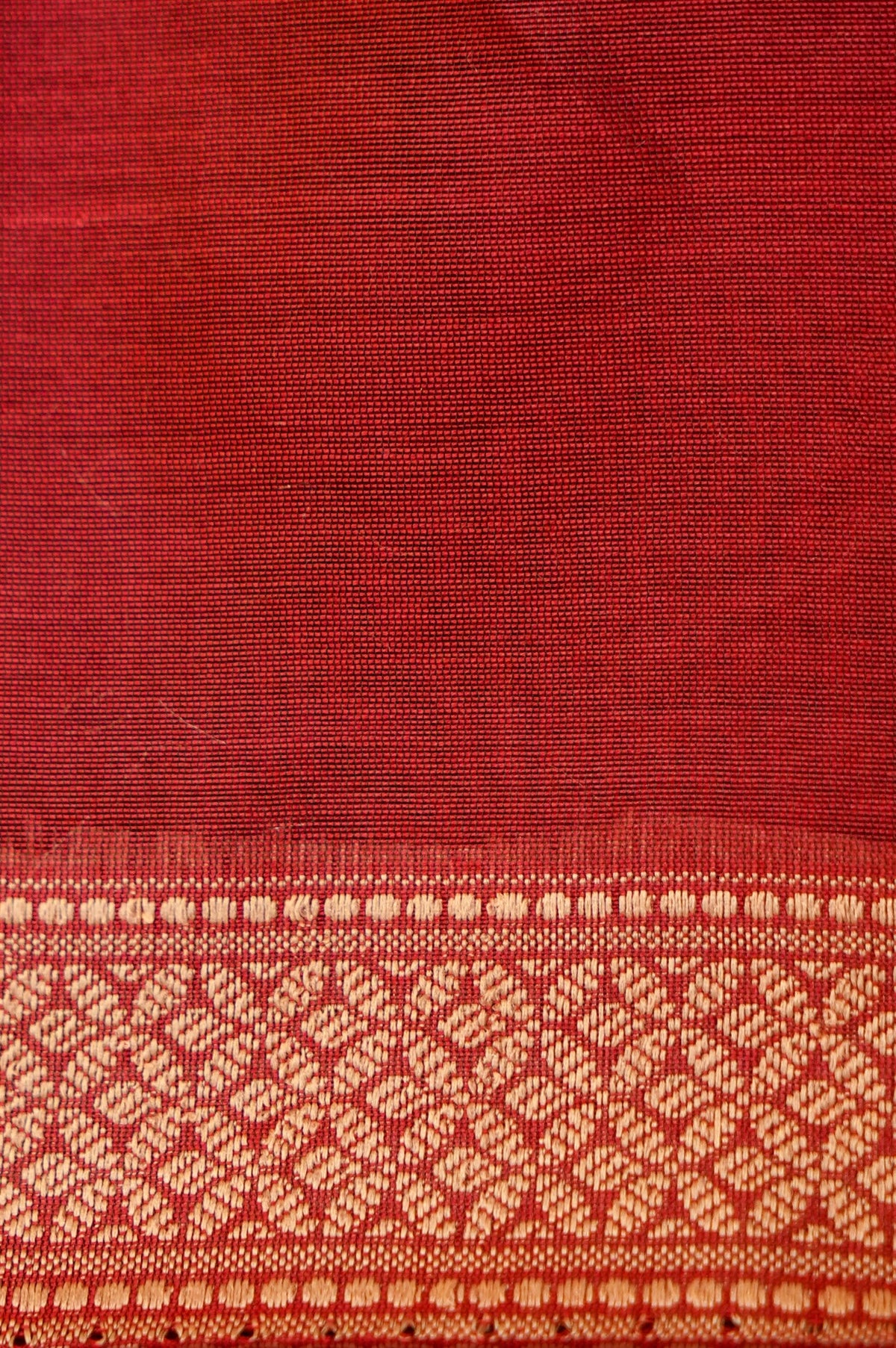 Maroon Mercerise Silk Tilfi Saree