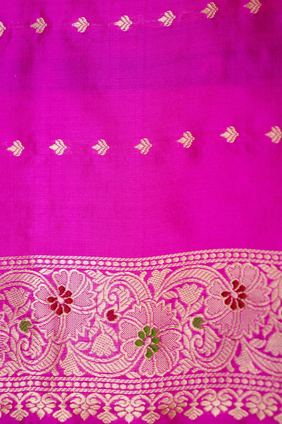 Handwoven Navy Blue Meenakari Buta Pure Banarasi Katan Silk Saree