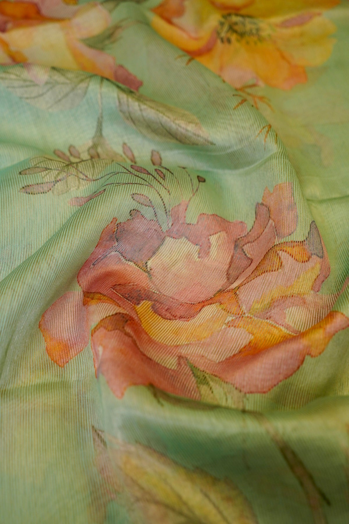 Sea Green Kora Tissue Silk Dupatta