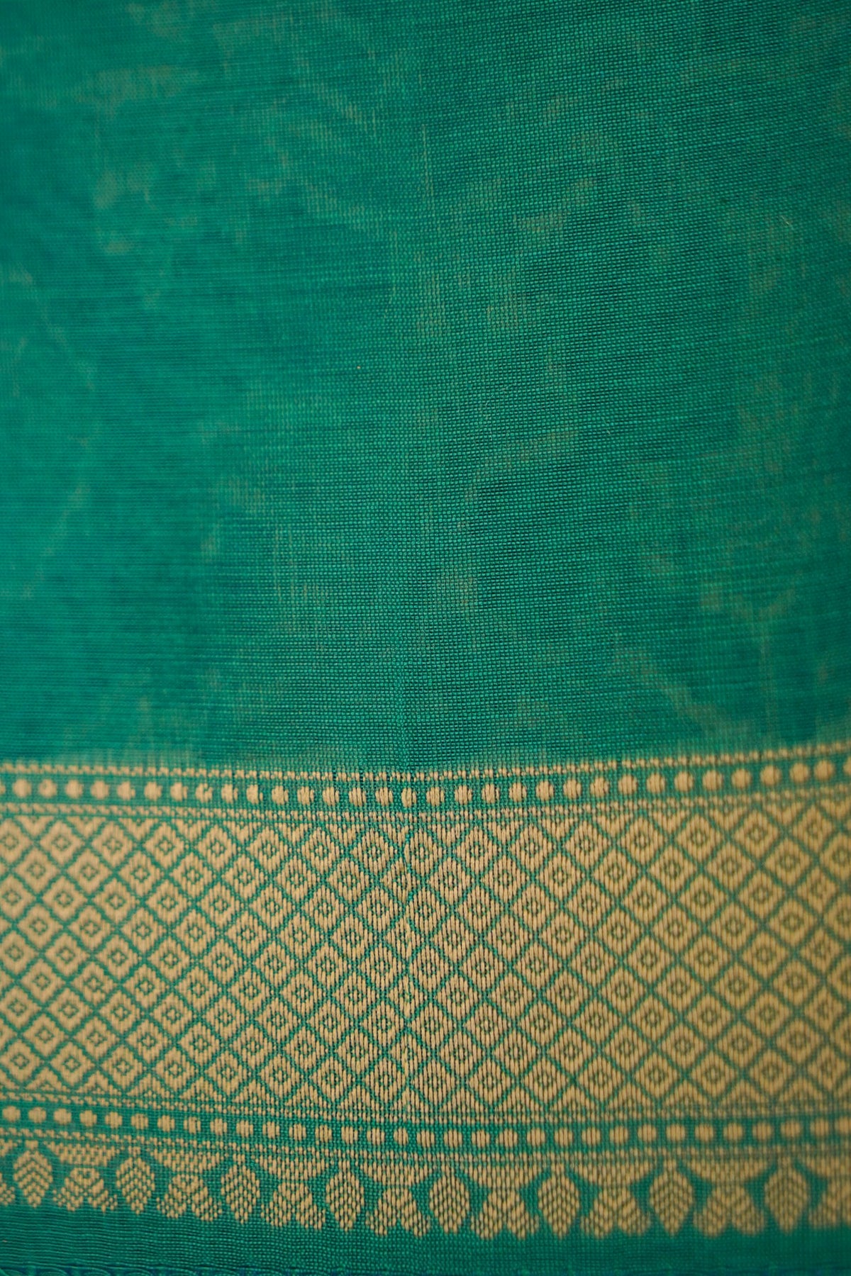 Rama Green Mercerise Silk Tilfi Saree