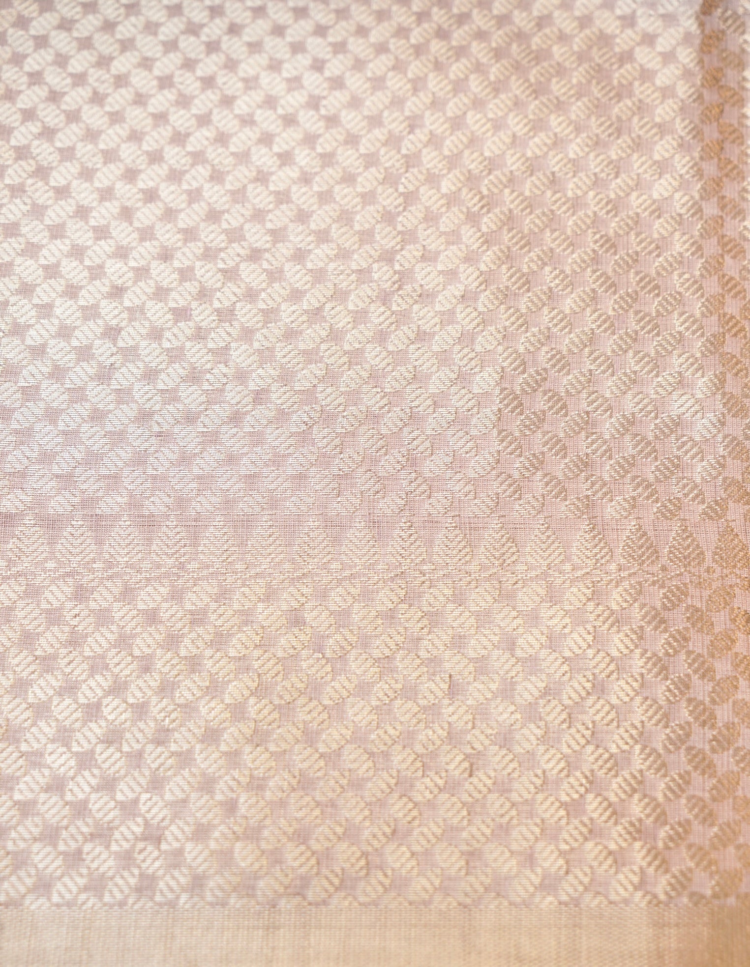 Lilac Banarasi Muga Tussar Silk Saree