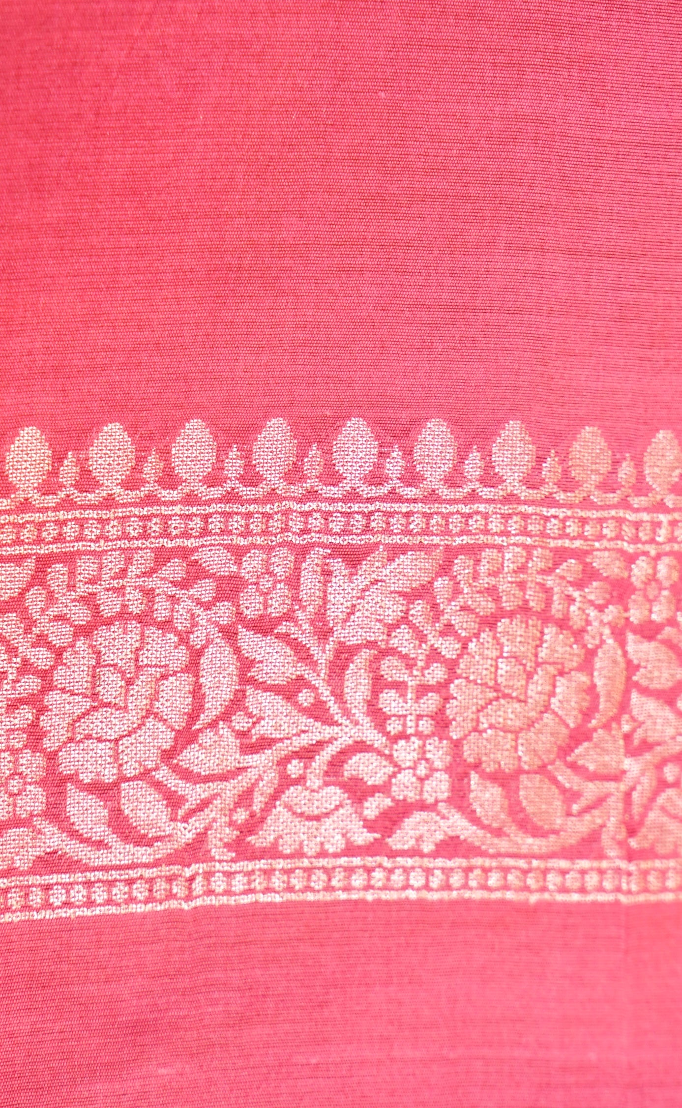 Yellow-Pink Banarasi Soft Chiniya Silk Saree