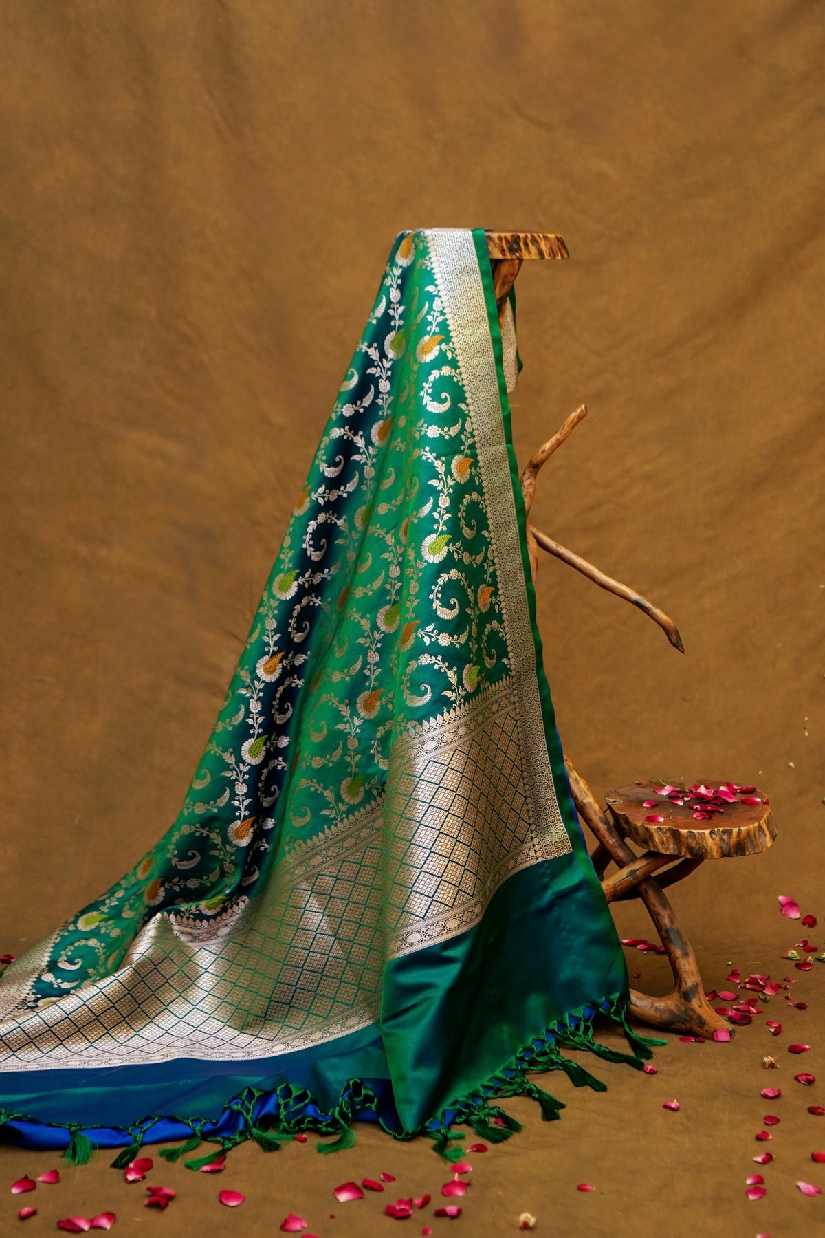 Meenakari Banarasi Mashru Silk Dupatta