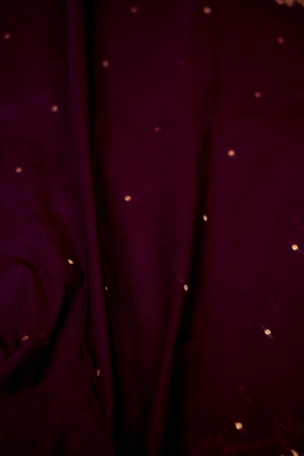 DEEP WINE BANARASI SHIKARGAH KATAN SILK DUPATTA