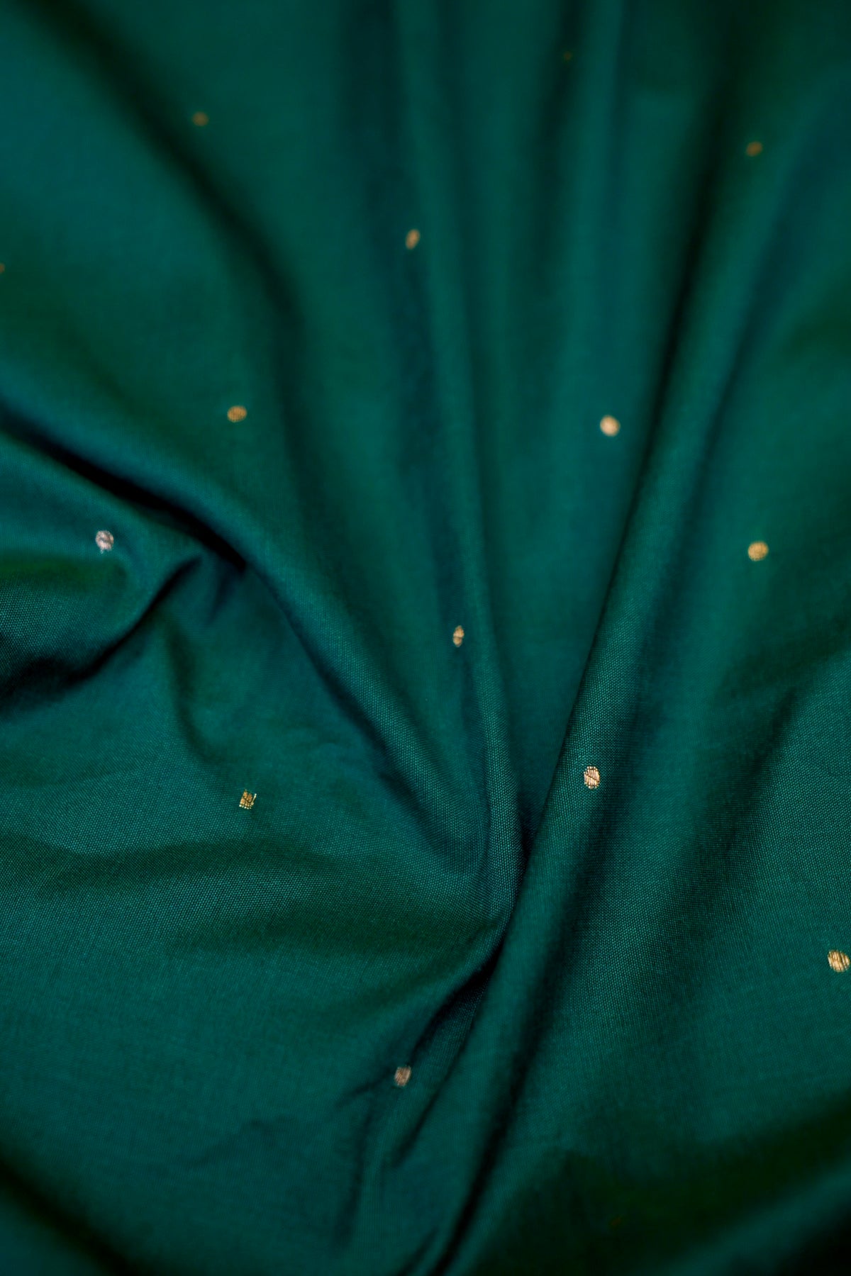 Rama Green Banarasi Shikargah Katan Silk Dupatta.